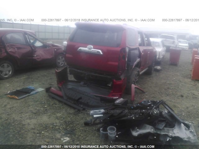 JTEBU5JR9G5338061 - 2016 TOYOTA 4RUNNER SR5 PREM/LTDL/TRAIL/TRD Czerwony zdjęcie 6