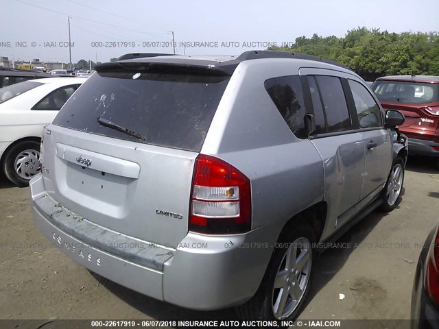 1J8FF57WX7D383330 - 2007 JEEP COMPASS LIMITED SILVER photo 4
