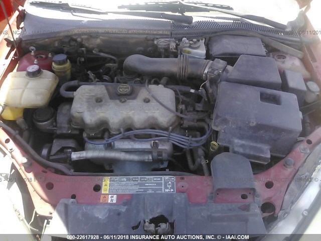 1FAFP33P91W180776 - 2001 FORD FOCUS LX RED photo 10