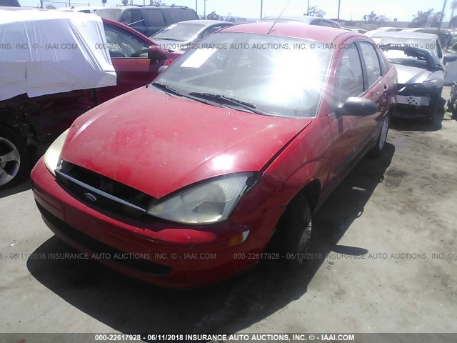 1FAFP33P91W180776 - 2001 FORD FOCUS LX RED photo 2