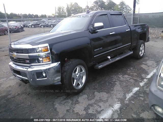 1GC1KWE84FF615074 - 2015 CHEVROLET SILVERADO K2500 HEAVY DUTY LTZ BLACK photo 2