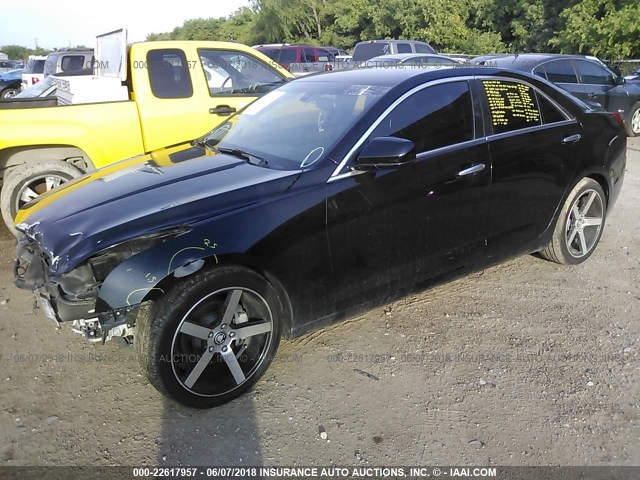 1G6AA5RA4D0143360 - 2013 CADILLAC ATS BLACK photo 2