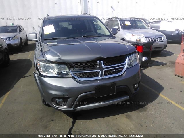 3C4PDCBG2DT684637 - 2013 DODGE JOURNEY SXT GRAY photo 6