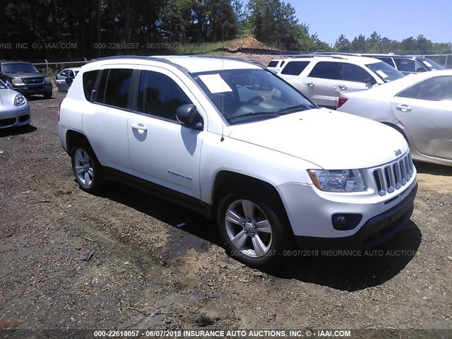 1C4NJCBA4CD692402 - 2012 JEEP COMPASS SPORT WHITE photo 1