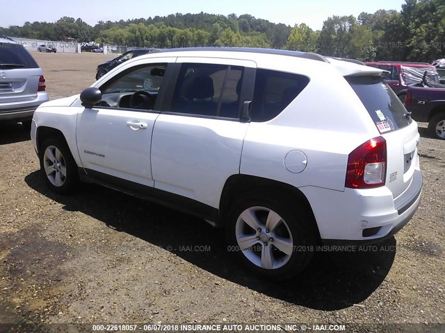 1C4NJCBA4CD692402 - 2012 JEEP COMPASS SPORT WHITE photo 3