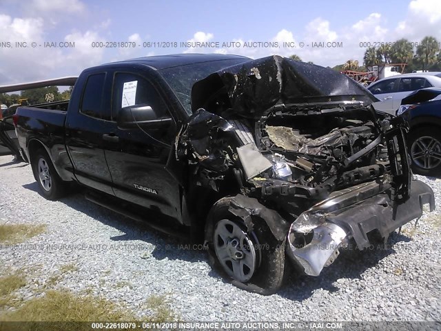 5TFRY5F14AX092171 - 2010 TOYOTA TUNDRA DOUBLE CAB SR5 BLACK photo 1
