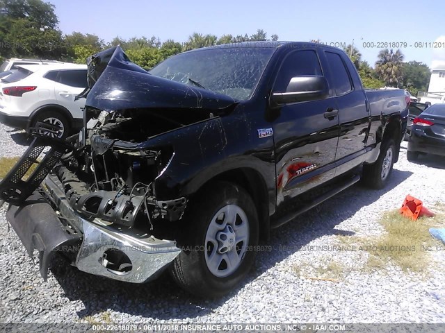 5TFRY5F14AX092171 - 2010 TOYOTA TUNDRA DOUBLE CAB SR5 BLACK photo 2