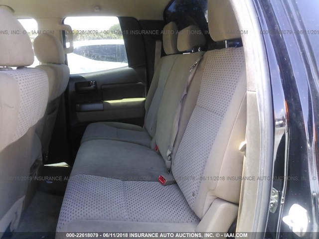 5TFRY5F14AX092171 - 2010 TOYOTA TUNDRA DOUBLE CAB SR5 BLACK photo 8