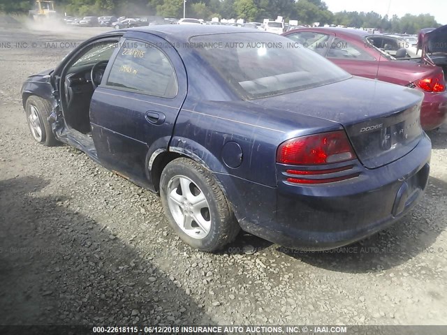 1B3EL46J45N656427 - 2005 DODGE STRATUS SXT BLUE photo 3