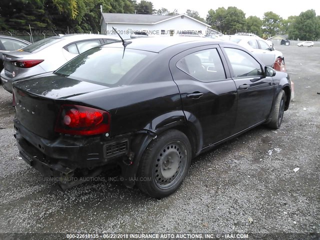 1C3CDZCB6CN151505 - 2012 DODGE AVENGER SXT BLACK photo 4