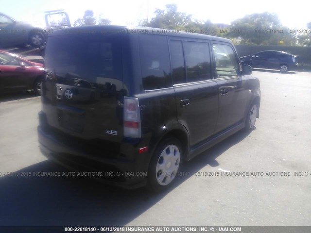 JTLKT324440137924 - 2004 TOYOTA SCION XB BLACK photo 4