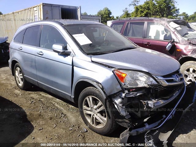 JHLRE4H78AC015592 - 2010 HONDA CR-V EXL BLUE photo 1