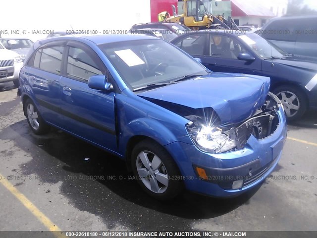 KNADE163386334510 - 2008 KIA RIO 5 SX BLUE photo 1