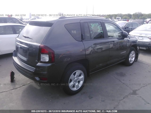 1C4NJCBAXFD262409 - 2015 JEEP COMPASS SPORT BLACK photo 4