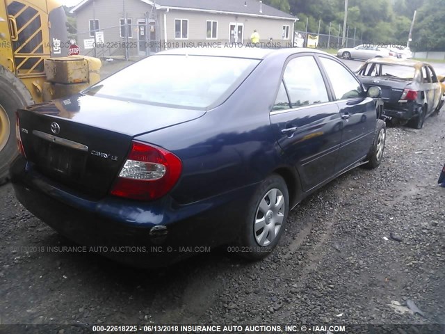 4T1BE32K53U237389 - 2003 TOYOTA CAMRY LE/XLE/SE 蓝色 照片 4