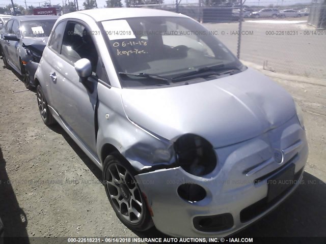 3C3CFFBR5CT113187 - 2012 FIAT 500 SPORT SILVER photo 6