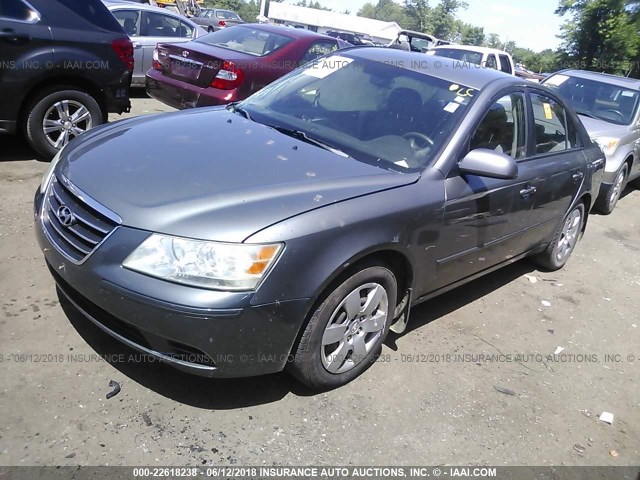 5NPET46C09H556072 - 2009 HYUNDAI SONATA GLS GRAY photo 2