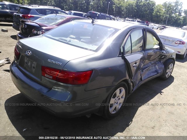 5NPET46C09H556072 - 2009 HYUNDAI SONATA GLS GRAY photo 4