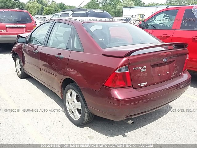 1FAHP34N97W150918 - 2007 FORD FOCUS ZX4/S/SE/SES 栗色 照片 3