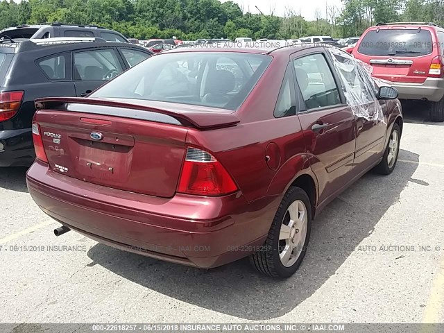 1FAHP34N97W150918 - 2007 FORD FOCUS ZX4/S/SE/SES 栗色 照片 4