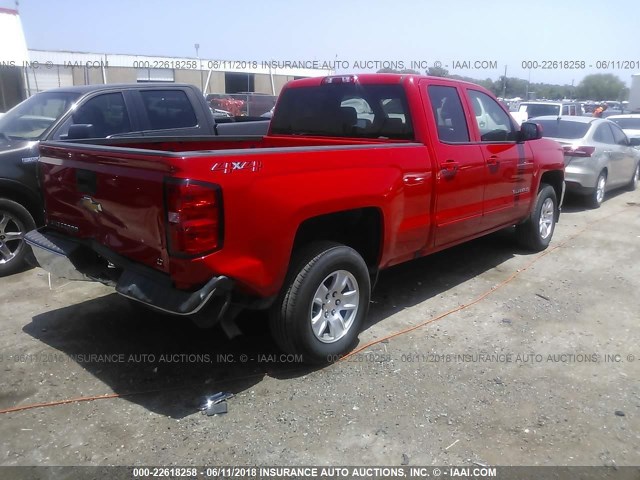 1GCVKREC3JZ156313 - 2018 CHEVROLET SILVERADO K1500 LT RED photo 4