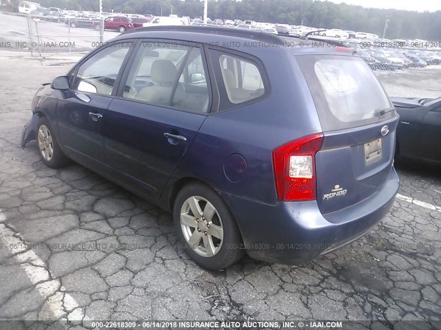 KNAFG526187156021 - 2008 KIA RONDO LX/EX BLUE photo 3