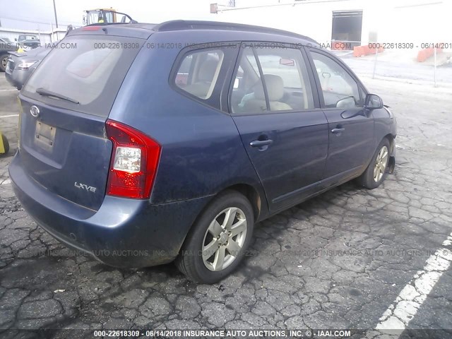 KNAFG526187156021 - 2008 KIA RONDO LX/EX BLUE photo 4