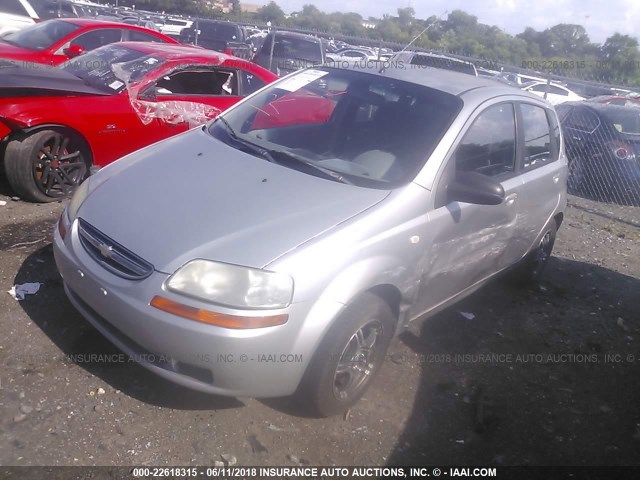 KL1TD626X5B329751 - 2005 CHEVROLET AVEO LS SILVER photo 2