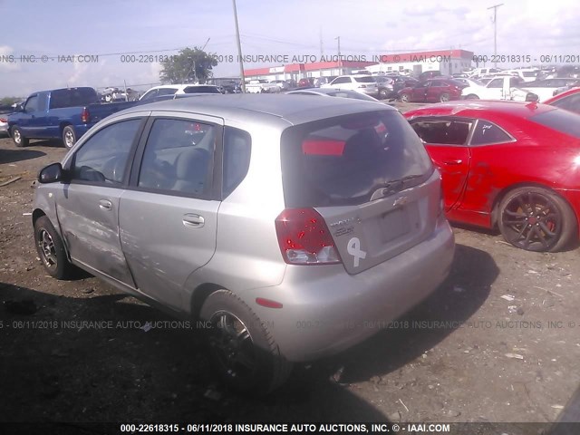 KL1TD626X5B329751 - 2005 CHEVROLET AVEO LS SILVER photo 3
