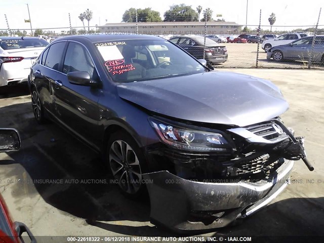1HGCR2F52FA142260 - 2015 HONDA ACCORD SPORT Сұр фото 1