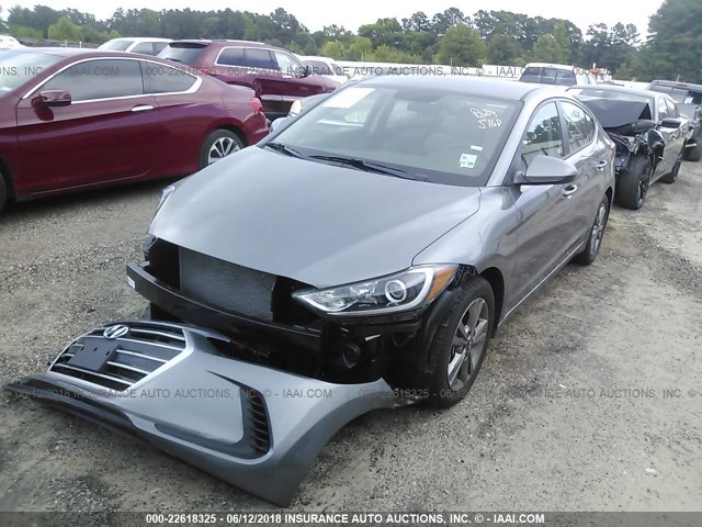 5NPD84LF6JH307940 - 2018 HYUNDAI ELANTRA SEL/VALUE/LIMITED GRAY photo 2