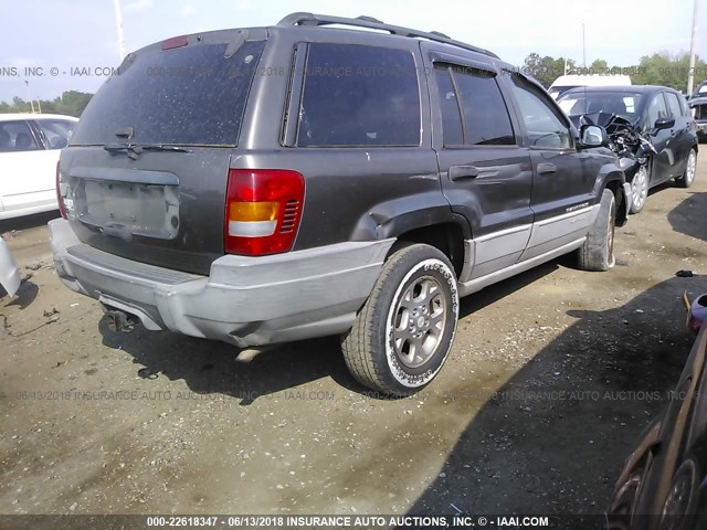 1J4G248S0YC369032 - 2000 JEEP GRAND CHEROKEE LAREDO GRAY photo 4