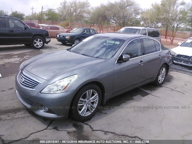 JN1CV6AP8BM505974 - 2011 INFINITI G37 SPORT SILVER photo 2