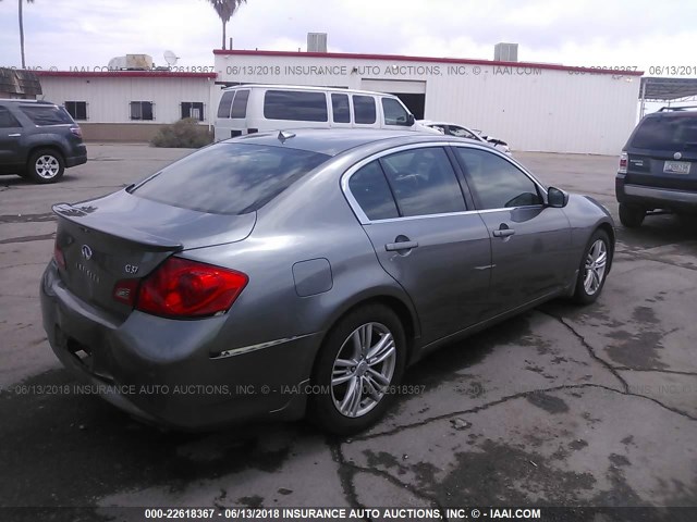 JN1CV6AP8BM505974 - 2011 INFINITI G37 SPORT SILVER photo 4