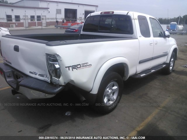 5TBBT44106S486883 - 2006 TOYOTA TUNDRA ACCESS CAB SR5 WHITE photo 4