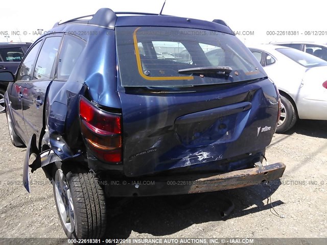 5Y2SM62854Z437495 - 2004 PONTIAC VIBE BLUE photo 6