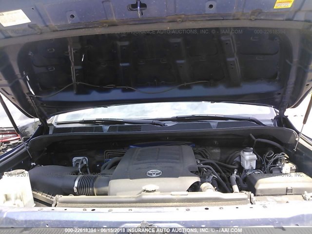 5TFRM5F10EX074235 - 2014 TOYOTA TUNDRA DOUBLE CAB SR/SR5 BLUE photo 10