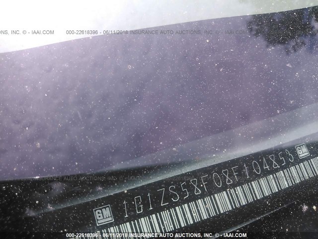 1G1ZS58F08F104853 - 2008 CHEVROLET MALIBU LS ვერცხლისფერი ფოტო 9