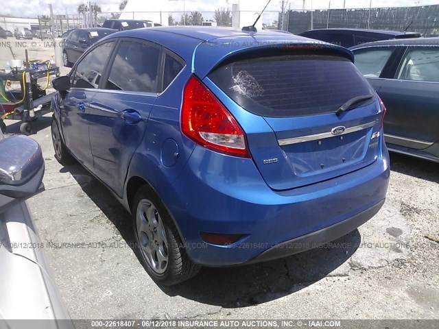 3FADP4FJ8BM142123 - 2011 FORD FIESTA SES BLUE photo 3