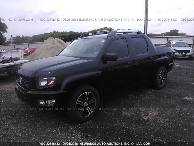 5FPYK1F72DB010213 - 2013 HONDA RIDGELINE SPORT BLACK photo 2