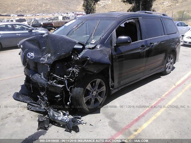 5TDXK3DC4CS237736 - 2012 TOYOTA SIENNA SPORT BLACK photo 2