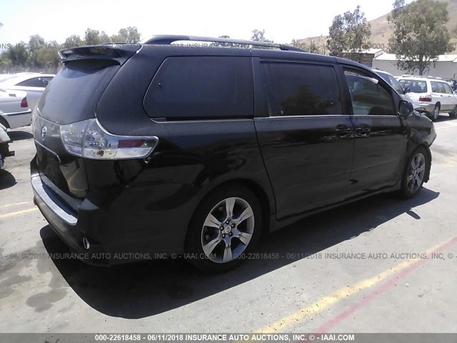 5TDXK3DC4CS237736 - 2012 TOYOTA SIENNA SPORT BLACK photo 4