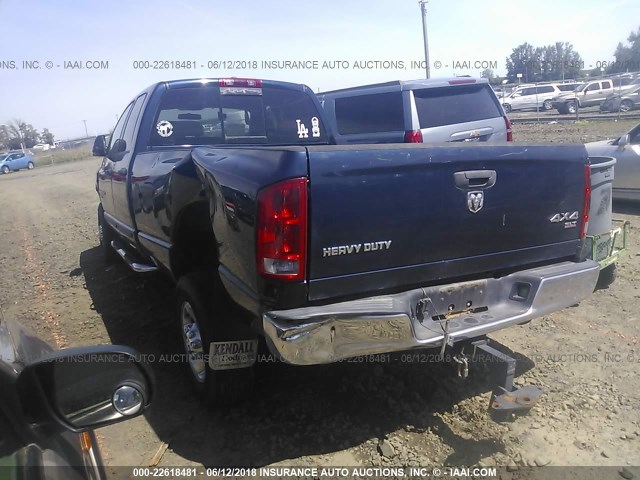 3D7KS28D56G268199 - 2006 DODGE RAM 2500 ST/SLT BLUE photo 3