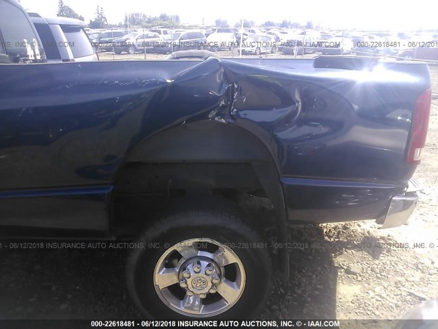 3D7KS28D56G268199 - 2006 DODGE RAM 2500 ST/SLT BLUE photo 6