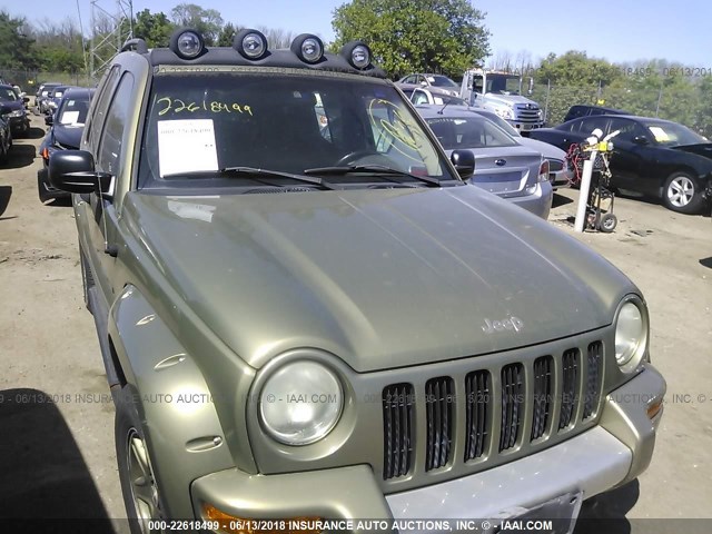 1J4GL38K72W332248 - 2002 JEEP LIBERTY RENEGADE GREEN photo 1