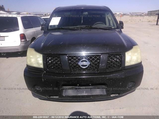 5N1AA08A96N717308 - 2006 NISSAN ARMADA SE/LE BLACK photo 6