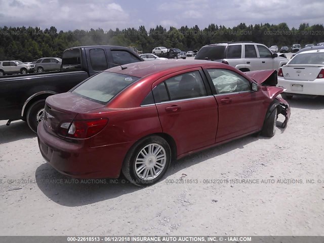 1C3LC56K37N533391 - 2007 CHRYSLER SEBRING TOURING RED photo 4