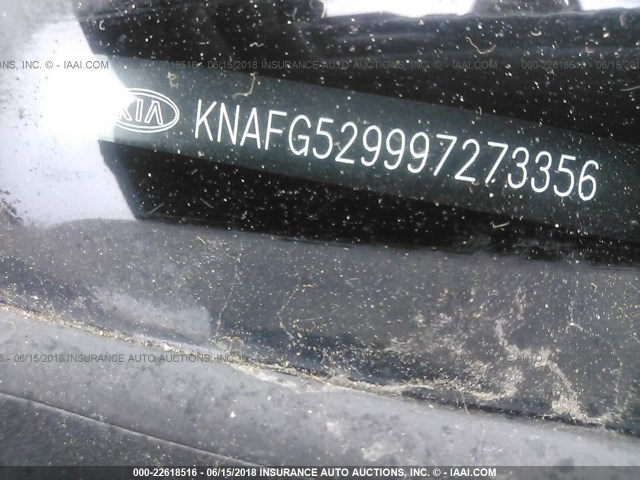 KNAFG529997273356 - 2009 KIA RONDO LX/EX BLACK photo 9