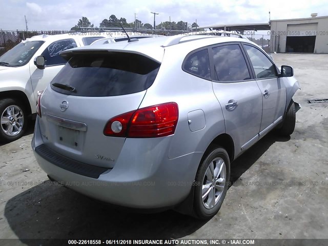 JN8AS5MV5CW704119 - 2012 NISSAN ROGUE S/SV SILVER photo 4