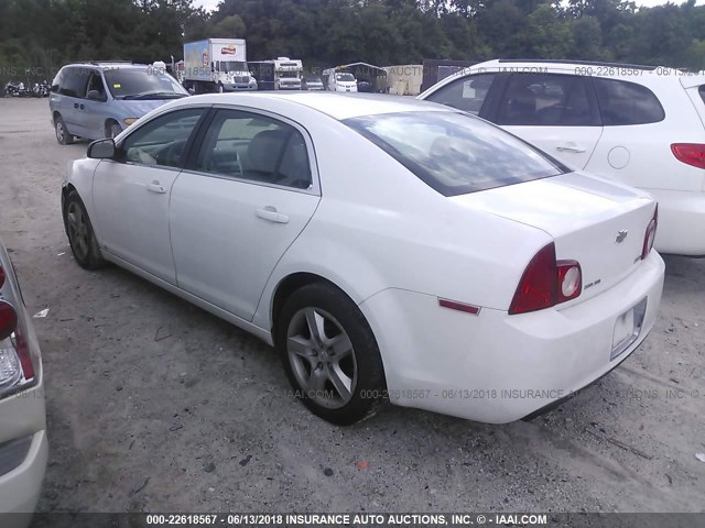 1G1ZA5E0XAF106859 - 2010 CHEVROLET MALIBU LS WHITE photo 3